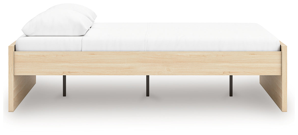 Onita Natural Queen Platform Bed from Ashley Furniture - Luna Furniture