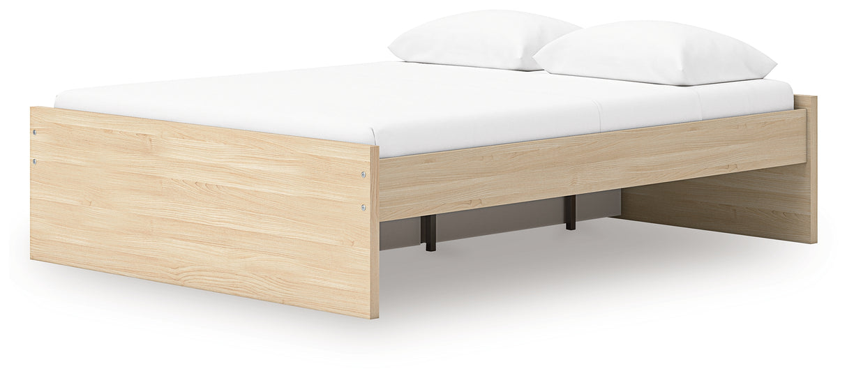 Onita Natural Queen Platform Bed with 2 Side Storage from Ashley Furniture - Luna Furniture