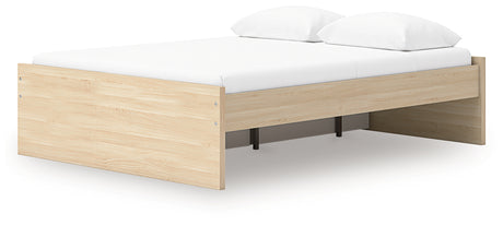 Onita Natural Queen Platform Bed with 2 Side Storage from Ashley - Luna Furniture