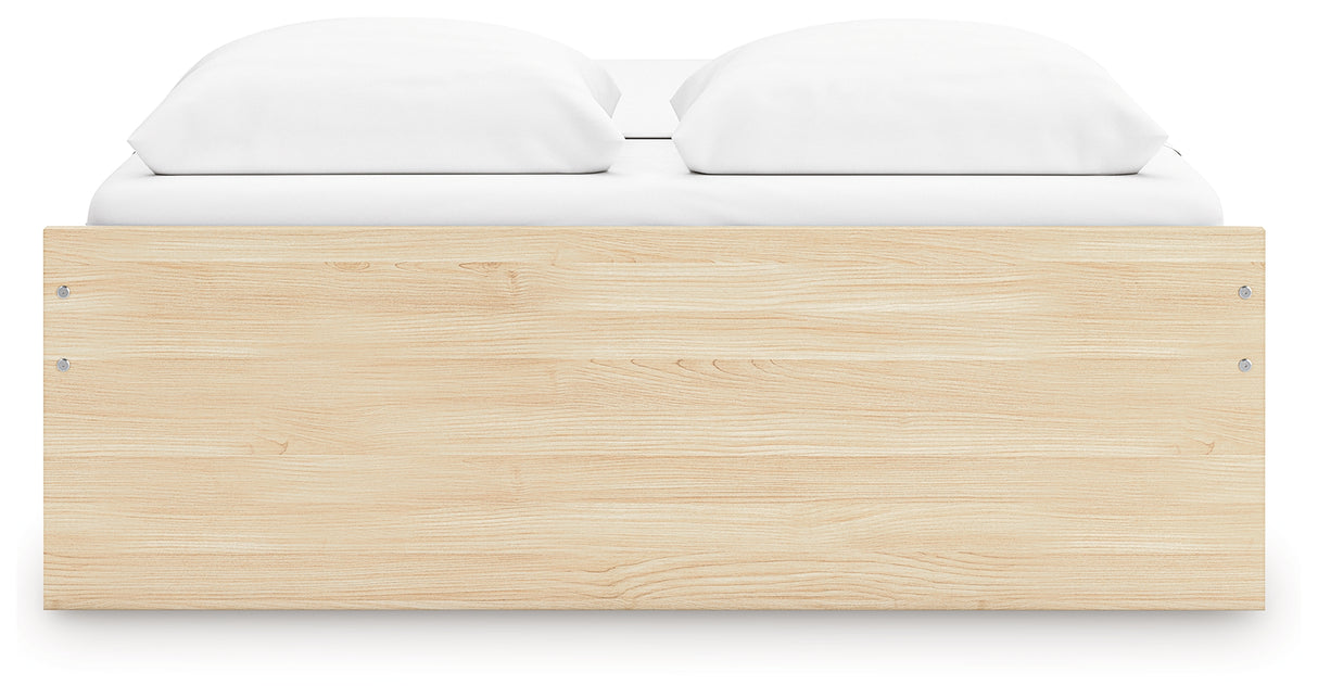 Onita Natural Queen Platform Bed with 2 Side Storage from Ashley Furniture - Luna Furniture