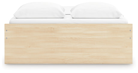 Onita Natural Queen Platform Bed with 2 Side Storage from Ashley - Luna Furniture