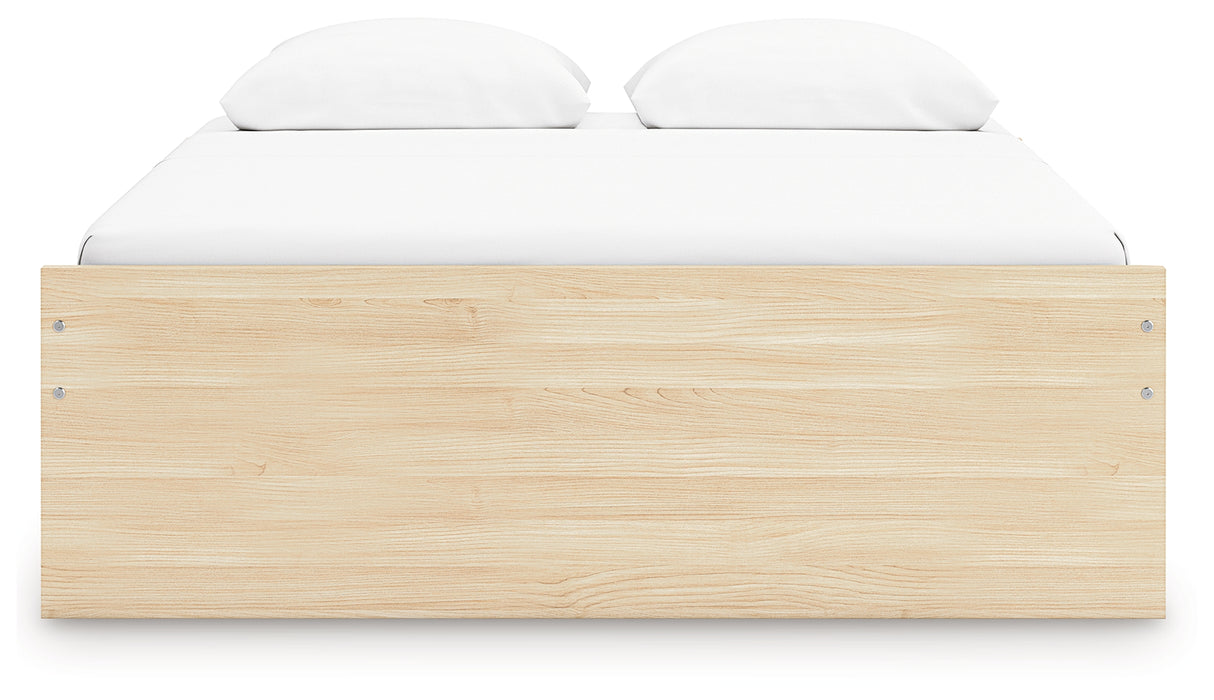 Onita Natural Queen Platform Bed with 2 Side Storage from Ashley Furniture - Luna Furniture