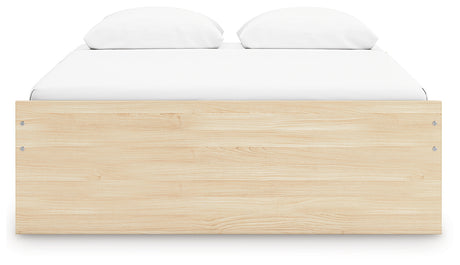 Onita Natural Queen Platform Bed with 2 Side Storage from Ashley - Luna Furniture