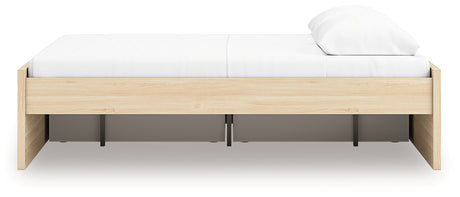 Onita Natural Queen Platform Bed with 2 Side Storage from Ashley - Luna Furniture