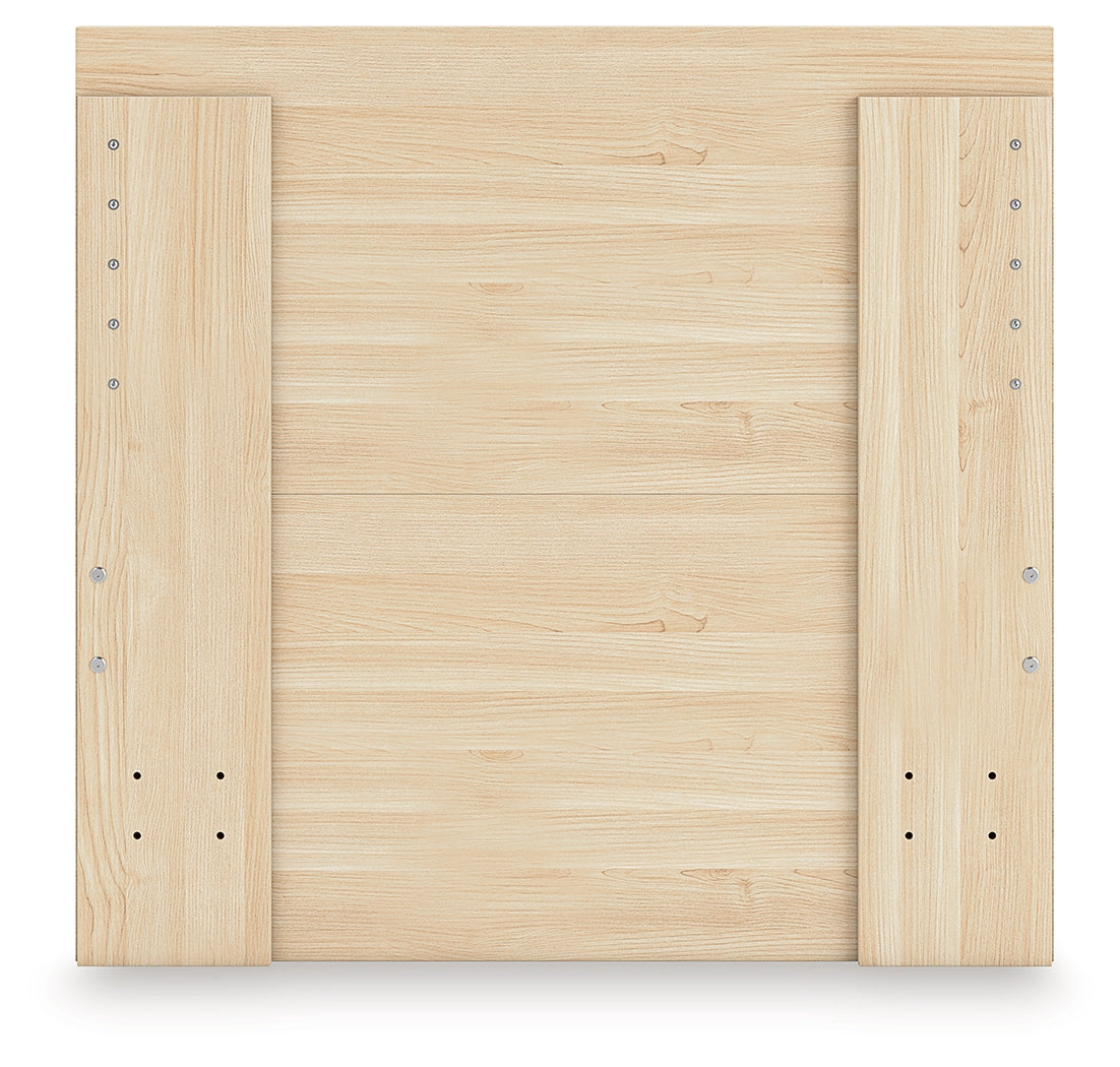 Onita Natural Twin Panel Platform Bed with 1 Side Storage from Ashley - Luna Furniture