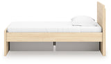 Onita Natural Twin Panel Platform Bed with 1 Side Storage from Ashley - Luna Furniture