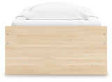 Onita Natural Twin Platform Bed with 1 Side Storage from Ashley - Luna Furniture