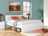 Onita White King Panel Platform Bed from Ashley Furniture - Luna Furniture