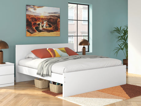 Onita White King Panel Platform Bed from Ashley Furniture - Luna Furniture
