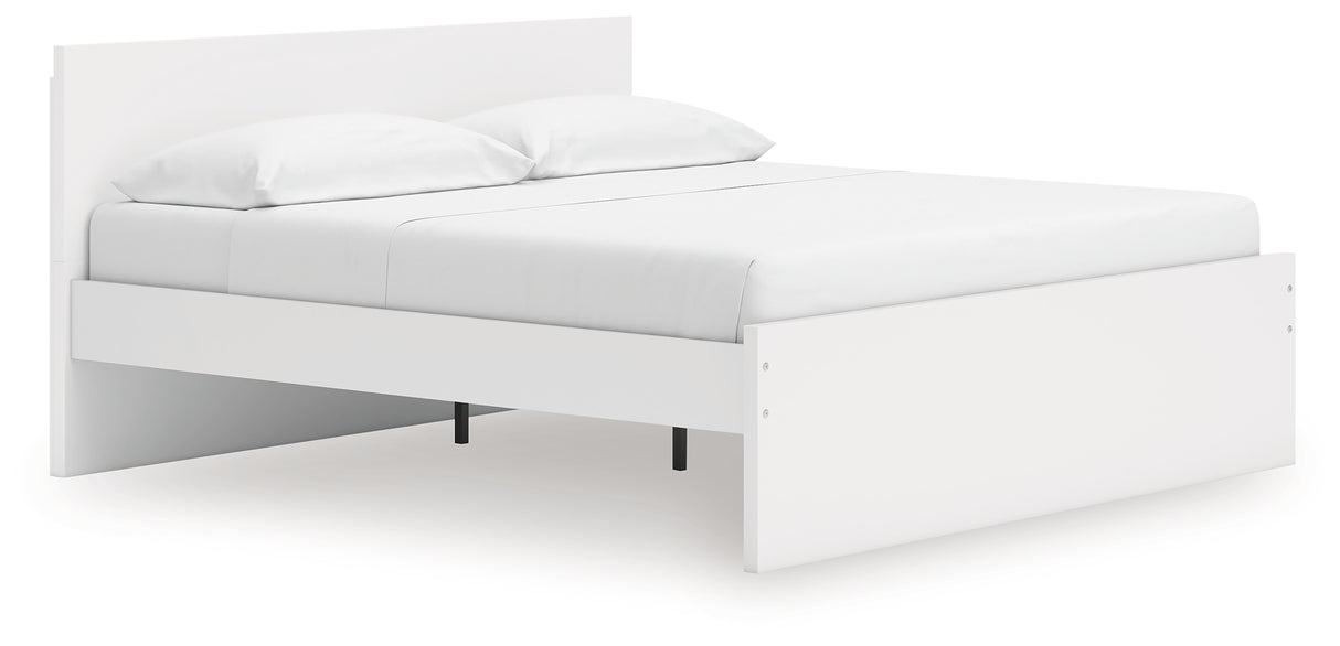 Onita White King Panel Platform Bed from Ashley Furniture - Luna Furniture