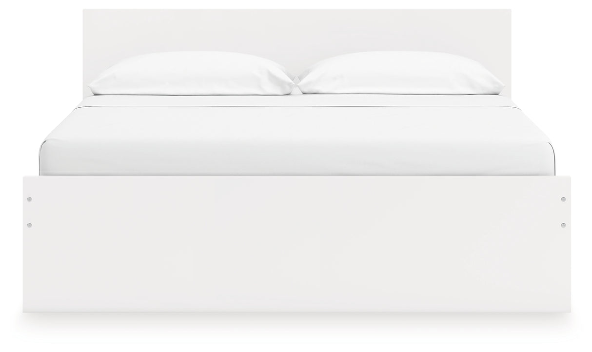 Onita White King Panel Platform Bed from Ashley Furniture - Luna Furniture