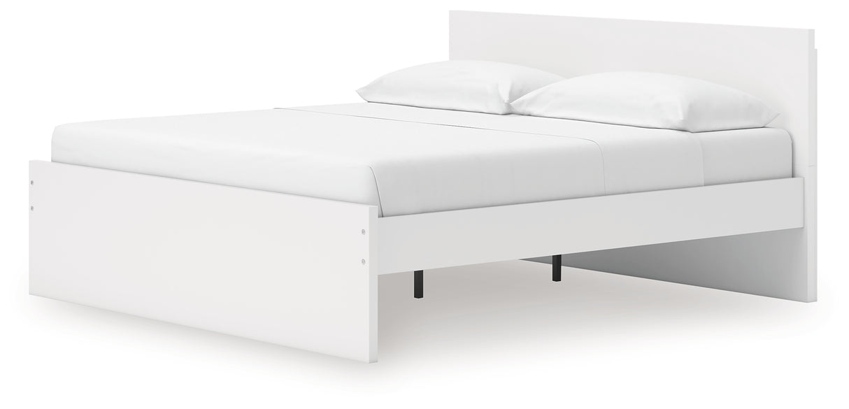 Onita White King Panel Platform Bed from Ashley Furniture - Luna Furniture