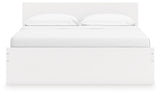 Onita White King Panel Platform Bed with 2 Side Storage from Ashley Furniture - Luna Furniture