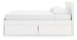 Onita White King Panel Platform Bed with 2 Side Storage from Ashley Furniture - Luna Furniture