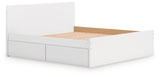 Onita White King Panel Platform Bed with Storage from Ashley Furniture - Luna Furniture