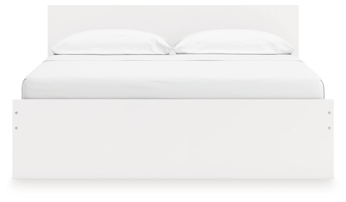 Onita White King Panel Platform Bed with Storage from Ashley Furniture - Luna Furniture