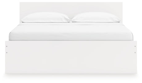 Onita White King Panel Platform Bed with Storage from Ashley Furniture - Luna Furniture