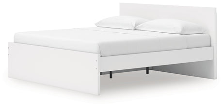Onita White King Panel Platform Bed with Storage from Ashley Furniture - Luna Furniture