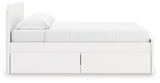 Onita White King Panel Platform Bed with Storage from Ashley Furniture - Luna Furniture