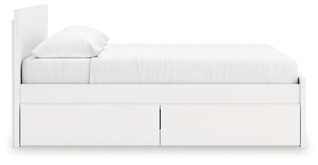Onita White King Panel Platform Bed with Storage from Ashley Furniture - Luna Furniture