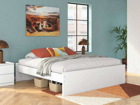 Onita White King Platform Bed from Ashley Furniture - Luna Furniture