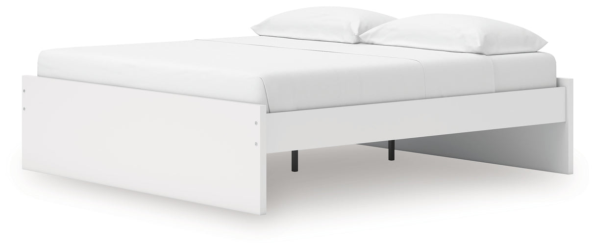 Onita White King Platform Bed from Ashley Furniture - Luna Furniture