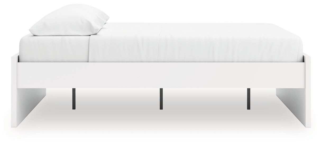 Onita White King Platform Bed from Ashley Furniture - Luna Furniture