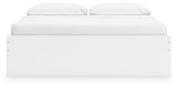 Onita White King Platform Bed with 1 Side Storage from Ashley Furniture - Luna Furniture
