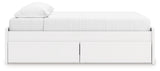Onita White King Platform Bed with 1 Side Storage from Ashley Furniture - Luna Furniture