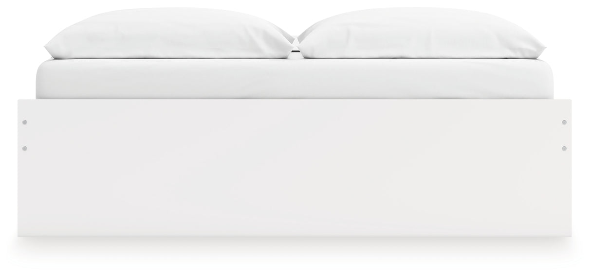 Onita White King Platform Bed with 1 Side Storage from Ashley Furniture - Luna Furniture
