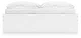 Onita White King Platform Bed with 1 Side Storage from Ashley Furniture - Luna Furniture