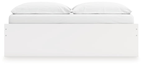 Onita White King Platform Bed with 1 Side Storage from Ashley Furniture - Luna Furniture