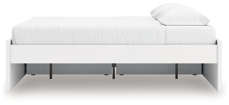 Onita White King Platform Bed with 1 Side Storage from Ashley Furniture - Luna Furniture