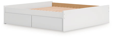 Onita White King Platform Bed with 2 Side Storage from Ashley Furniture - Luna Furniture