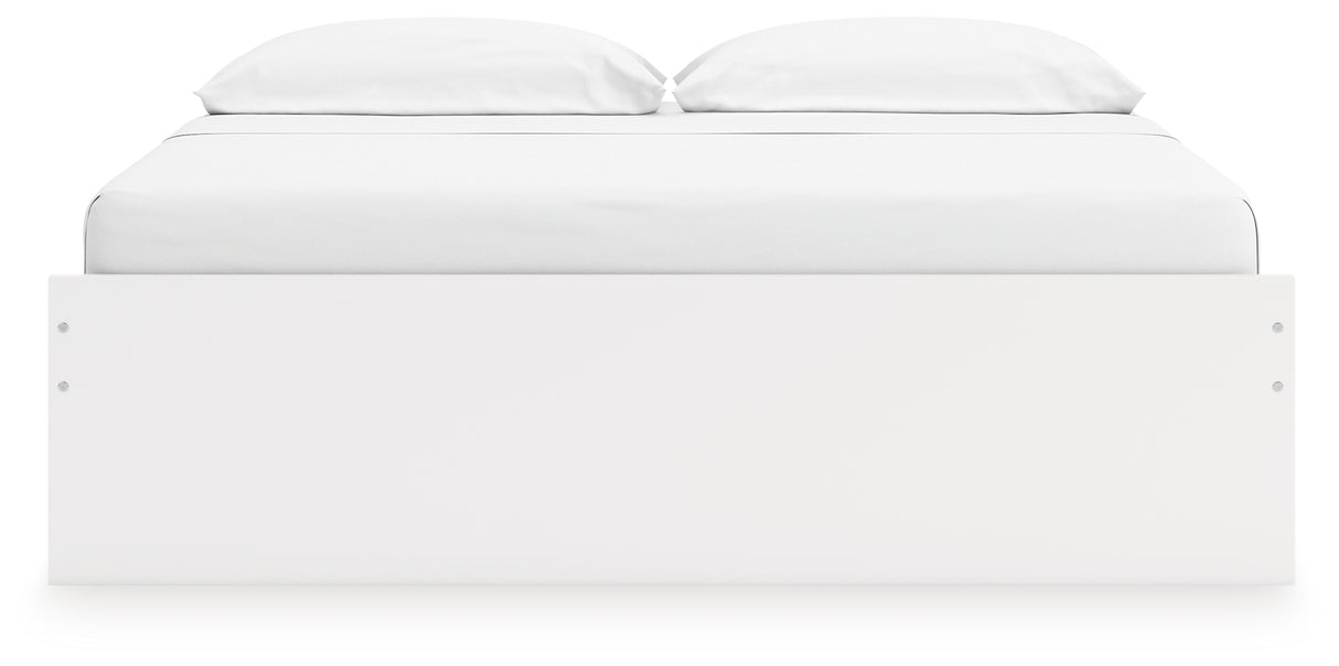 Onita White King Platform Bed with 2 Side Storage from Ashley - Luna Furniture