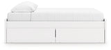 Onita White King Platform Bed with 2 Side Storage from Ashley - Luna Furniture