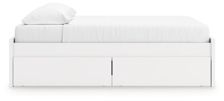 Onita White King Platform Bed with 2 Side Storage from Ashley Furniture - Luna Furniture