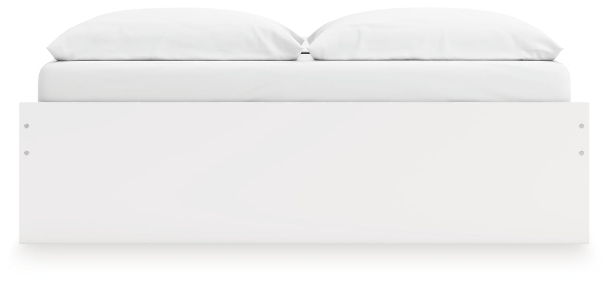 Onita White King Platform Bed with 2 Side Storage from Ashley - Luna Furniture