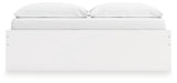 Onita White King Platform Bed with 2 Side Storage from Ashley - Luna Furniture