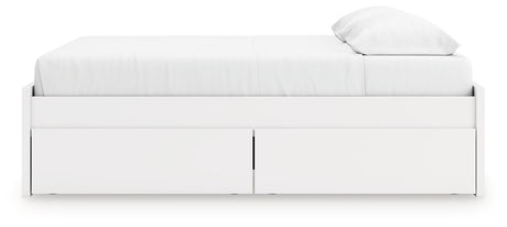 Onita White King Platform Bed with 2 Side Storage from Ashley Furniture - Luna Furniture