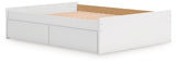 Onita White Queen Platform Bed with 1 Side Storage from Ashley Furniture - Luna Furniture
