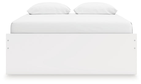 Onita White Queen Platform Bed with 1 Side Storage from Ashley - Luna Furniture