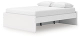 Onita White Queen Platform Bed with 1 Side Storage from Ashley Furniture - Luna Furniture