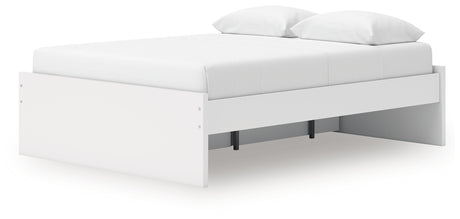 Onita White Queen Platform Bed with 1 Side Storage from Ashley - Luna Furniture