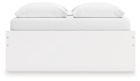 Onita White Queen Platform Bed with 1 Side Storage from Ashley - Luna Furniture
