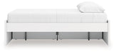 Onita White Queen Platform Bed with 1 Side Storage from Ashley Furniture - Luna Furniture