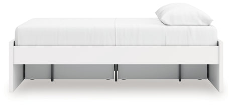 Onita White Queen Platform Bed with 1 Side Storage from Ashley - Luna Furniture