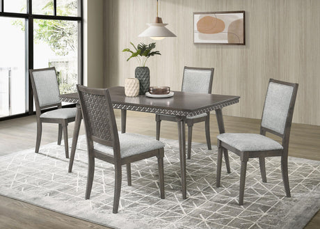 Onslow Dark Brown 5-piece 59-inch Rectangular Dining Set from Coaster - Luna Furniture