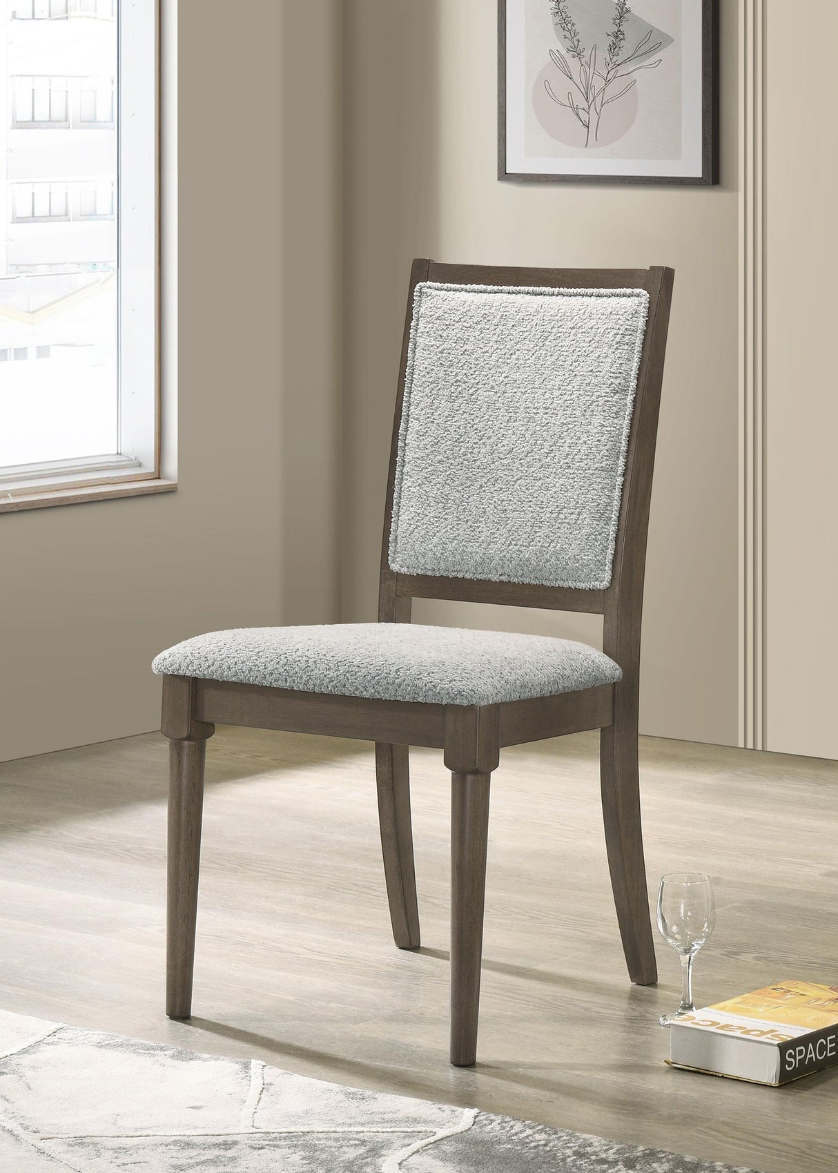 Onslow Dark Brown Dining Side Chair, Set of 2 from Coaster - Luna Furniture