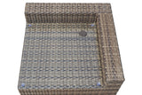 Tamyra Light Brown Resin Wicker Side Table & Ottoman from Steve Silver - Luna Furniture